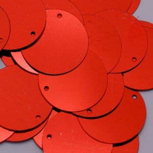 CLEARANCE Large 30mm Metallic Effect Red Disc Sequins x 100 SAVE 50%