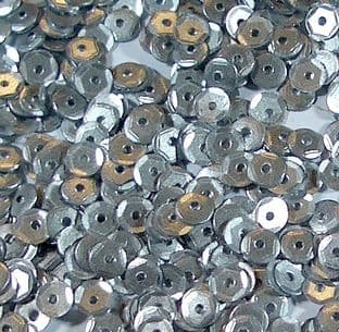 DISCONTINUED 4mm Semi-cupped Satin Silver / Grey (Matt) x 10g HALF PRICE