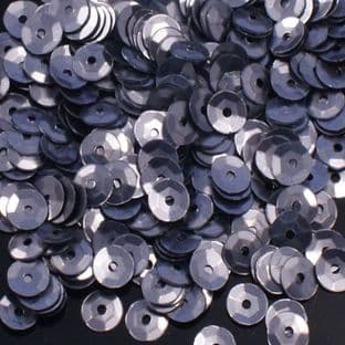 DISCONTINUED 5mm Satin Gunmetal Semi-cupped Sequins x 12.5g SAVE 50%