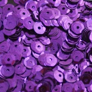 DISCONTINUED 6mm Metallic Grape Purple Semi-Cupped Sequins. LAST FEW PACKS