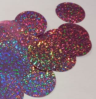 Extra Large 40mm Light Pink Hologram Penny Sequins x 150