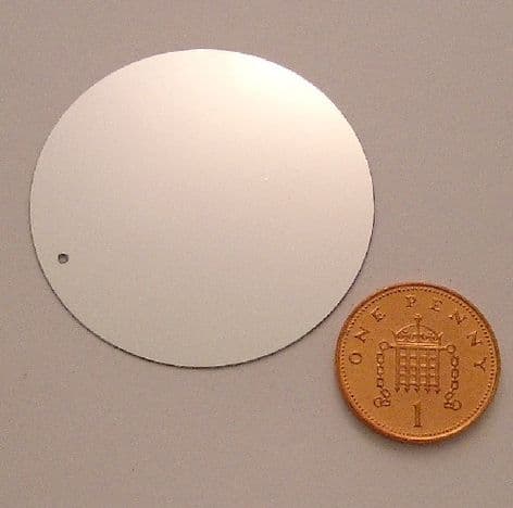 Extra Large 40mm Metallic Silver Sequins x 100