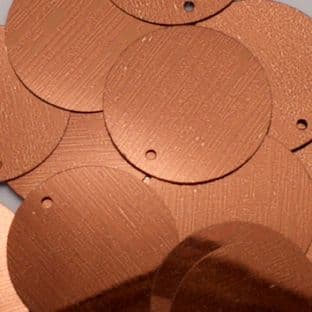 Large 25mm Metallic Bronze Brown Penny Sequins x 150