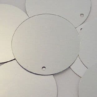 Large 30mm Metallic Silver Disc Sequins x 175
