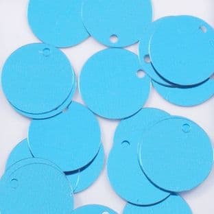 Large 30mm Metallic Turquoise Disc Sequins x 100