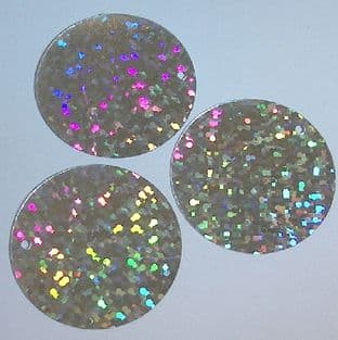 Large 30mm Silver Hologram Disc Sequins x 100