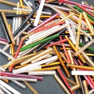 Mixed Extra Long Bugle Beads Pack x 50g