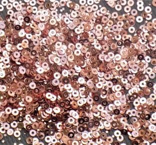 NEW 2.5 mm Metallic Rose Gold Flat Round Sequins x 5g