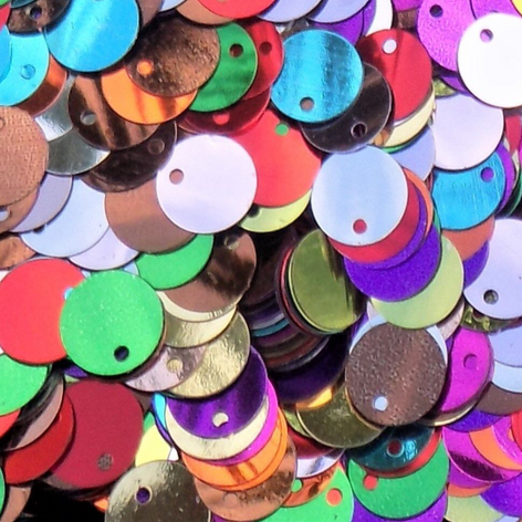 NEW 20mm  Sequins Mixed Metallic Colours Pack x 200