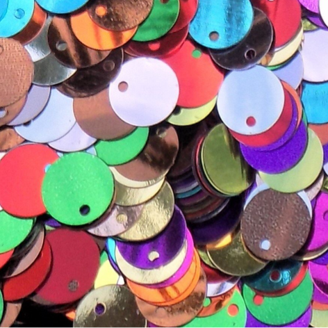 NEW Bulk Bag 20mm  Sequins Mixed Metallic Colours Pack x 1000