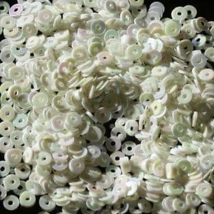 OFFER Value Pack 3mm White Iridescent Flat Round Sequins x 20g BUY 1 GET 1 FREE
