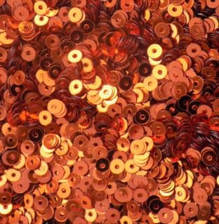 SALE 4mm Metallic Orange Flat Round Sequins. x 10g HALF PRICE