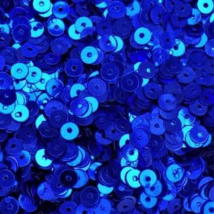 SALE Value Pack 4mm Metallic Blue Flat Round Sequins. x 50g HALF PRICE