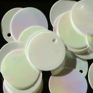 Value Pack 20mm Mother of Pearl Effect Flat Round Sequins x 500