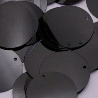 Value Pack 25mm Glossy Black Penny Sequins x 500