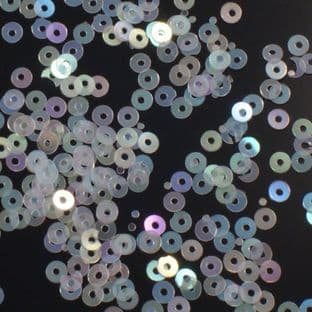 Value Pack 2mm Semi Transparent Iridescent (AB) Flat Round Sequins x 50g