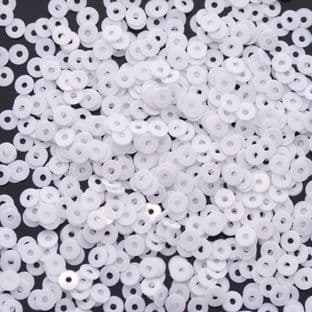 Value Pack 3mm Glossy White Flat Round Sequins x 20g