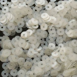 Value Pack 50g 4mm Silky White Flat Round Sequins