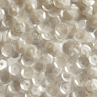 Value Pack 50g 5mm Satin White Semi-cupped Sequins.