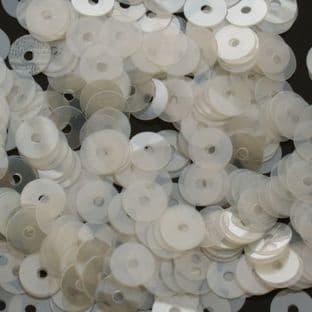 Value Pack 50g 6mm Silky Clear Flat Round Sequins.