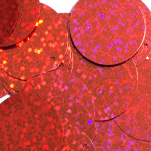 Value Pack Large 30mm Hologram Red Disc Sequins x 500