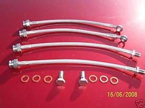 Fiat X19 Bertone Stainless Steel Brake Hose Kit