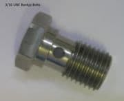 Fiat X19 Brake Caliper Banjo Bolts 3/8" UNF Stainless Steel