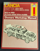 Lancia Beta 1300 1400 1600 1800 2000 FWD Haynes Owners Workshop Manual 1973-1980