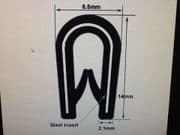 U Channel Edge Trim BLACK 5Mtrs