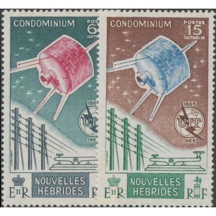 Nouvelles Hébrides 1965 SGF1267 I.T.U Centenary set of 2