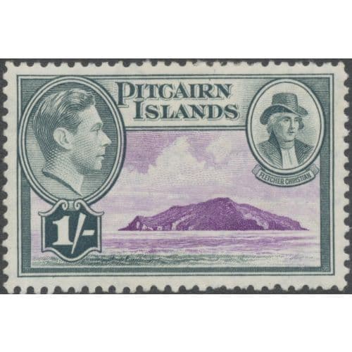 Pitcairn Islands 1940 SG7 1s. Fletcher Christian and Pitcairn Island