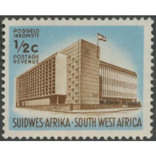 South West Africa 1961 SG171 ½c. G.P.O. Windhoek, brown and blue