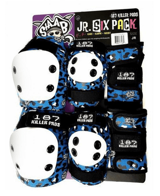 187 JR pad set - Six Pack- Blue