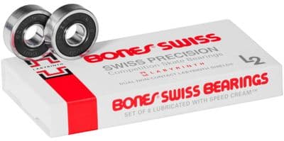 Bones Swiss 8mm bearings  8 pack (4wheels)