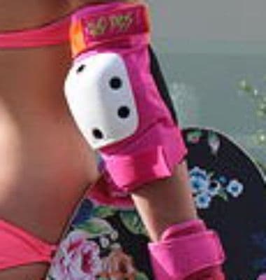 Rad Pads elbow pads. Pink Panther