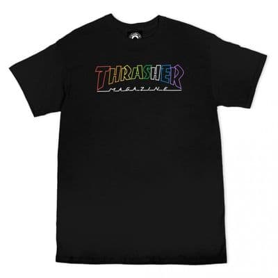 Thrasher Rainbow Outline T Shirt