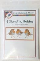 3 Standing Robin Red Breasts ~ 14 Count Mini Cross Stitch Kit 10