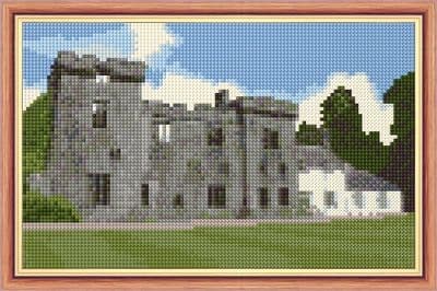 Armadale Castle Ruins: Counted Cross Stitch Mini Kit | 14ct 9.5