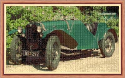 Austin 7 Special Classic Car - 16 Count Cross Stitch - 12