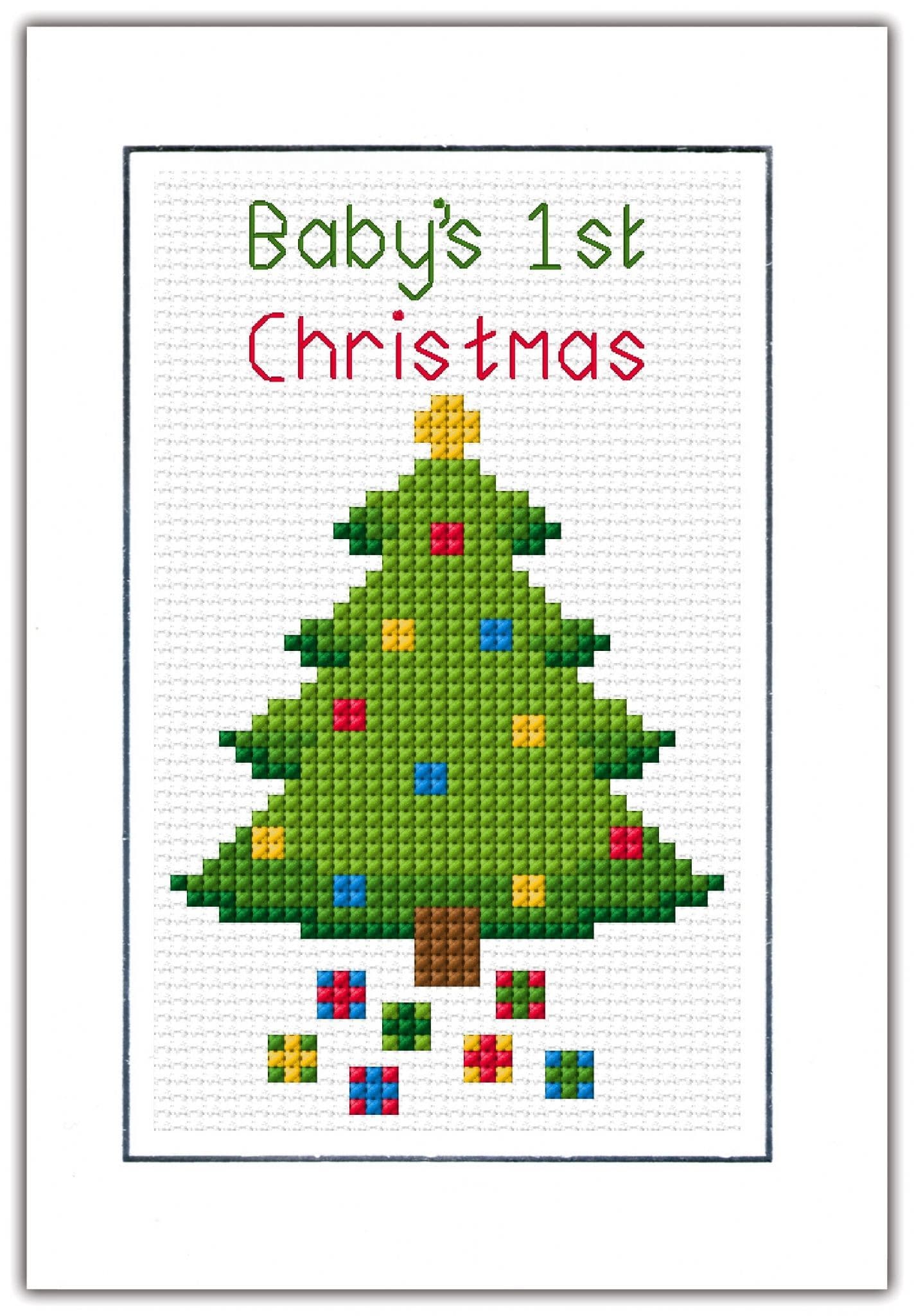 baby-s-1st-christmas-festive-tree-cross-stitch-a6-card-kit for Free Printable Cross Stitch Patterns For Christmas Baby s 1st Christmas Festive Tree Cross Stitch A6 Card Kit for Free Printable Cross Stitch Patterns For Christmas
