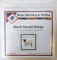 Black Faced Sheep Coaster ~ 14 Count Cross Stitch Kit