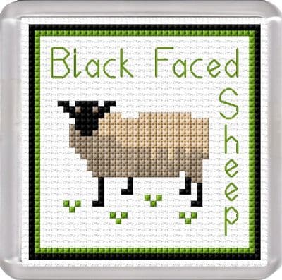 Black Faced Sheep Coaster - 14 Count Cross Stitch Kit