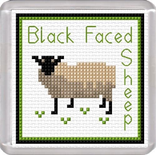 Black Faced Sheep Coaster ~ 14 Count Cross Stitch Kit