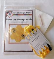 Bumble Bees Resting on Honeycomb ~ 14 Count Cross Stitch Mini Kit 5