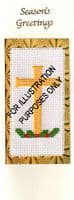 Christmas Cross A6 Card ~ 14ct Cross Stitch Kit