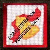 Christmas Golden Bell & Red Ribbon ~ Cross Stitch 5.5