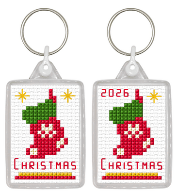 Christmas  Stocking: Keyring Counted Cross Stitch Kit | 14ct