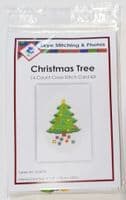 Christmas Tree & Presents ~ Cross Stitch A6 Card Kit