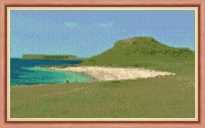 Coral Beach, Claigan by Dunvegan: Counted Cross Stitch Kit or Chart | 14ct 12