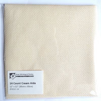 Cream 14/16 Count Aida Fabric ~ 12